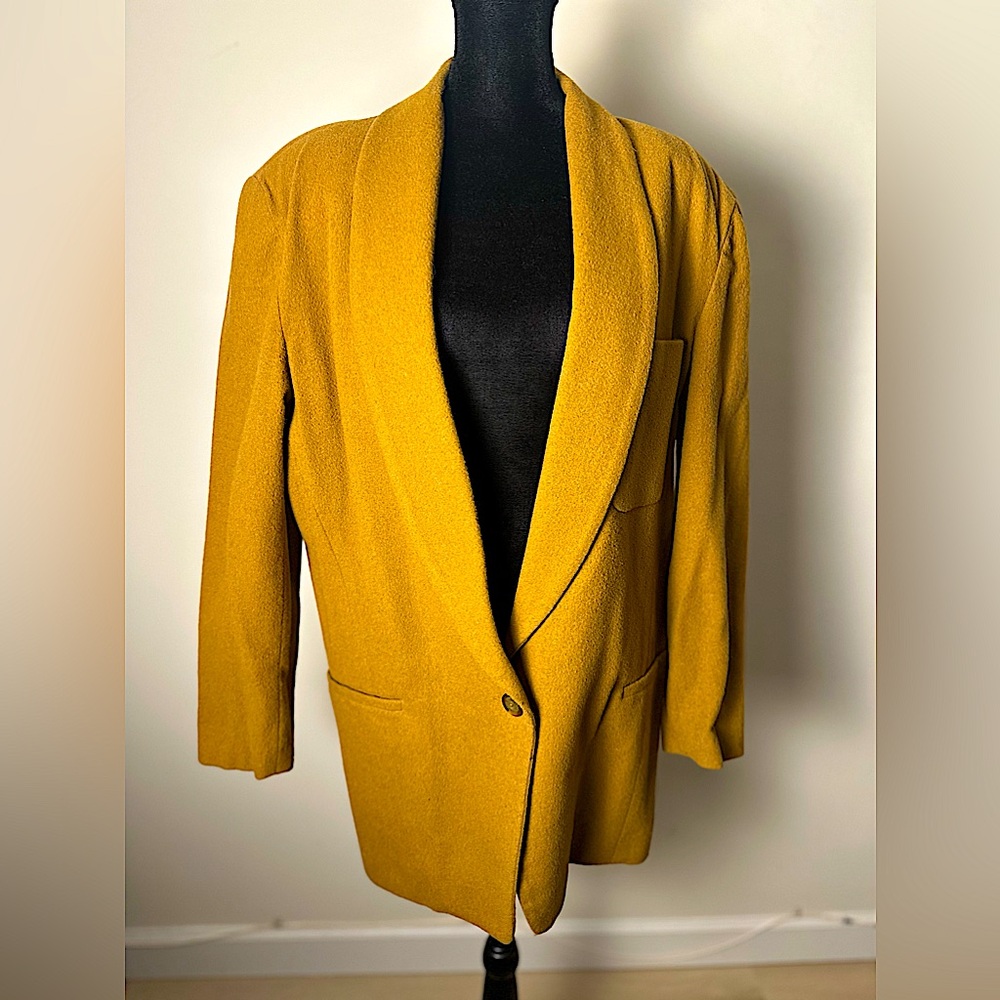 FARLOW Vintage Women’s Wool Camel Blazer Jacket Plus Size 2X